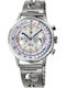 Lip Watches Rallye Men's Watch Chronograph Battery with Silver Metal Bracelet