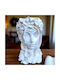 Velve Vază Decorativă Ceramică Alb 33x18x33cm 1buc