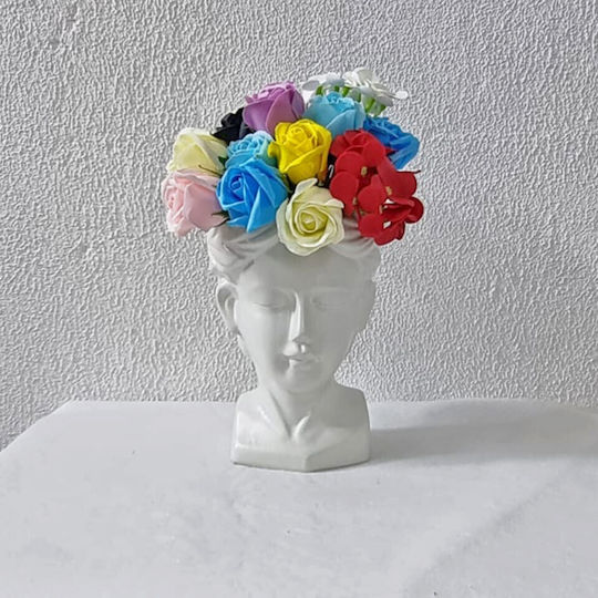 Velve Vază Decorativă Ceramică Albă Φ13xΥ20cm