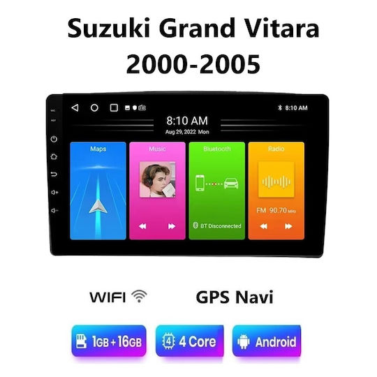 Car Audio System for Suzuki Grand Vitara 2000-2005 (Bluetooth/USB/WiFi/GPS/Apple-Carplay/Android-Auto) with Touch Screen 9"