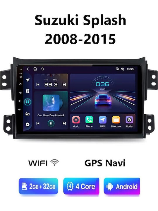 Car Audio System for Suzuki Splash 2008-2015 (Bluetooth/USB/WiFi/GPS/Apple-Carplay/Android-Auto) with Touch Screen 9"
