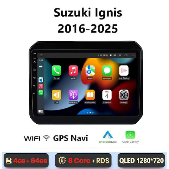 Auto-Audiosystem für Suzuki Ignis 2016-2025 (Bluetooth/USB/Eingebautes Wi-Fi / 3G/GPS/Apple CarPlay/Android Auto) mit Touchscreen 9 Zoll