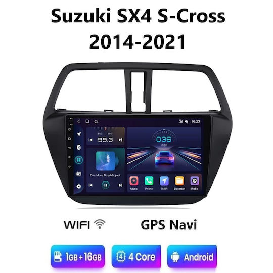 Ηχοσύστημα Αυτοκινήτου για Suzuki SX4 S-Cross 2014-2021 (Bluetooth/USB/WiFi/GPS/Apple-Carplay/Android-Auto) με Οθόνη Αφής 9"