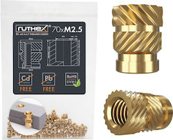 Ruthex Threaded Inserts M2.5 – 70 Pcs