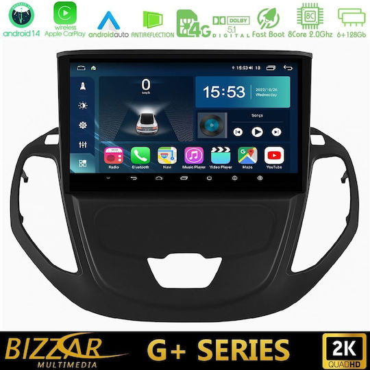 Bizzar Ηχοσύστημα Αυτοκινήτου για Ford Transit Courier 2015-2023 (Bluetooth/USB/WiFi/GPS/Apple-Carplay/Android-Auto) με Οθόνη Αφής 9"