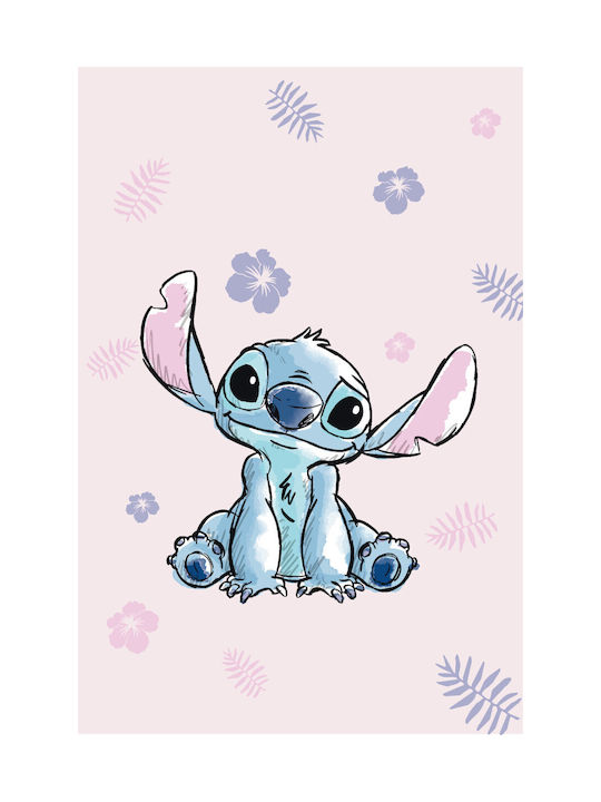 Disney Κουβέρτα Fleece Lilo And Stitch Pink 150x100εκ.