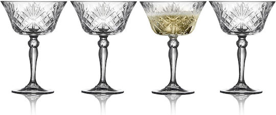 Lyngby Melodia Set Brillen Champagner Kelch Kristall 4 Stück