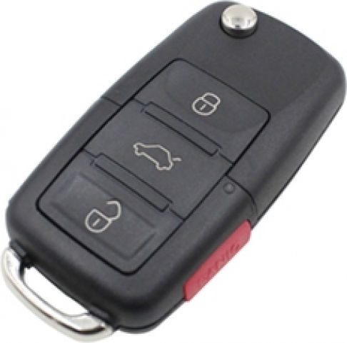 VW Foldable Replacement Key Cover 3 Buttons + Panic Button DGA 1 Pc