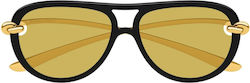 Bottega Veneta Sunglasses Μαύρα with Mixed Frame & Black Lens