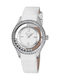 Kenneth Cole Γυναικείο Ρολόι 34mm Μπαταρίας με Λευκό Δερμάτινο Λουράκι