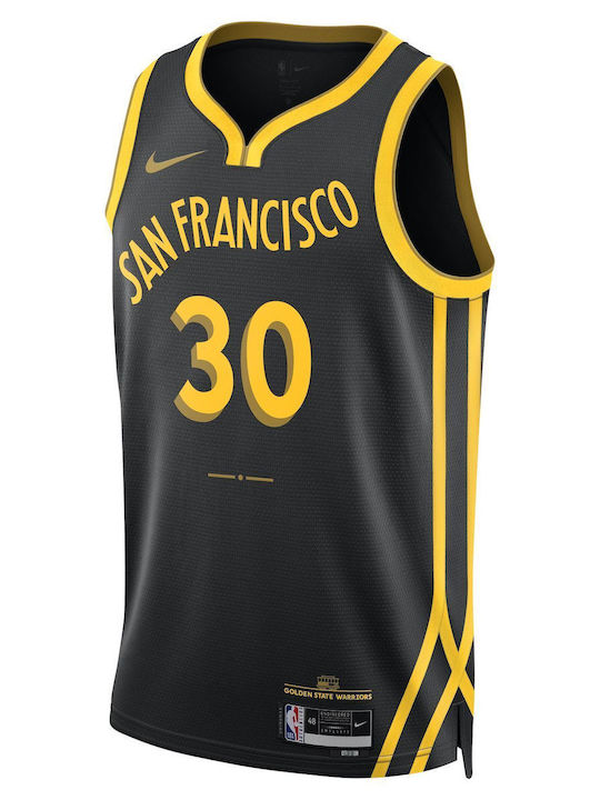 Nike Dri-fit Nba Golden State Warriors Stephen Curry City Edition 23/24 Swingman Jersey Μαύρο