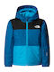 Waterproof Kids' Sports Jacket Windproof with Hood Petrol Blue Freedom