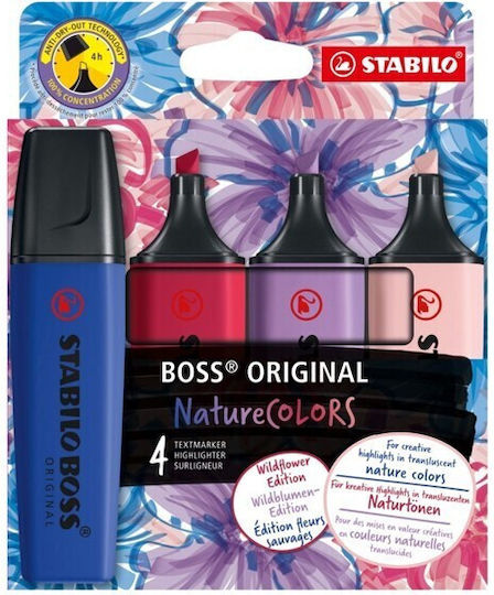 Stabilo Boss Markere de Subliniere 2mm Naturecolors 4buc