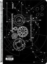 AG Trees Σπιράλ Τετράδιο Ριγέ Gears