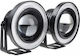 Round Angel Eyes Car Foglights Daytime Running Lights LED Universal 12V 10W 8.9cm 2pcs M609