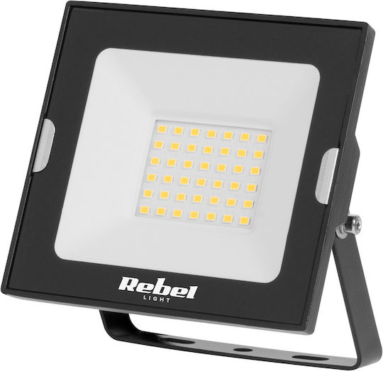 Rebel Στεγανός Προβολέας LED 30W Φυσικό Λευκό 4000K IP65