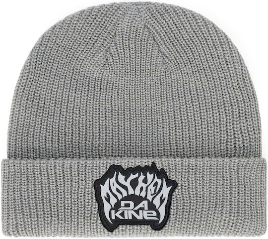 Beanie Unisex Σκούφος με Rib Πλέξη σε Γκρι χρώμα