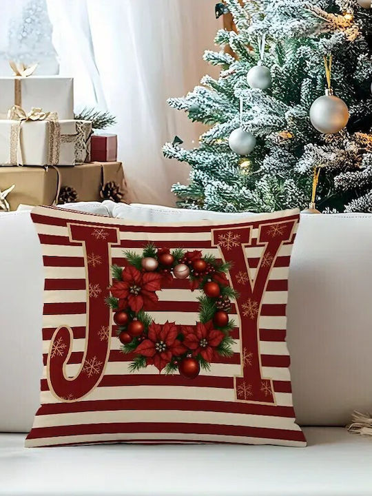 By Queen Limited Festive Edition Pillow Case Joy Christmas Wreath 45x45cm