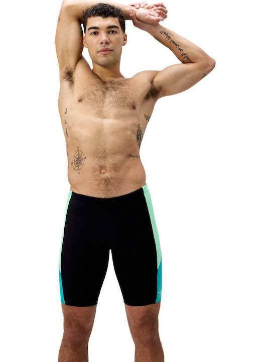 Speedo Dive Panel 00301018953 Renn-Jammer Badeanzug Schwimmen Schwarz