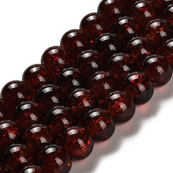 Glas Perlen Bordeaux Kaffee 10mm Ca. 80Stück