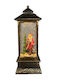 Ornament de Crăciun Lanternă Luminat cu Moș Crăciun Baterie 11x11x29cm 1buc