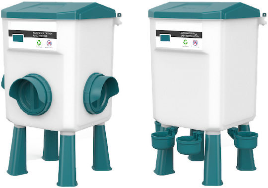 Set of Automatic Feeder 8kg Automatic Drinker 12l Green House 4 Detachable Support Legs