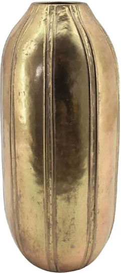 Marhome Βάζο Μεταλλικό Χρυσό Φ21xΥ48.5cm