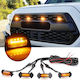 LED Front Grille Car Lights 4 Pieces Jn-2853-87 Amber