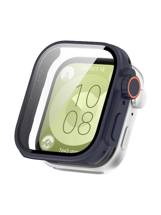 2 1 Husă + Sticlă Huawei Watch Fit 3 Albastru Portocaliu