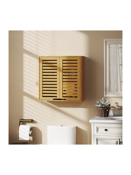 HomCom Oglindă de Baie cu Raft & Dulap 60x20cm