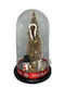 Decoratiune Luminoasa Brad Artificial De Craciun In Cupola De Sticla Cu Led Ø 15 Cm X 27 H Auriu