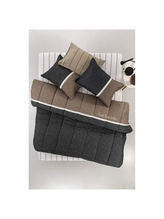 Guy Laroche Παπλωματοθήκη Βαμβακερή Υπέρδιπλη 225x245 Beverly Carbon Suede