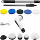 Multifunctional Electric Cleaning Brush Handle 9 Heads White Ma-8827