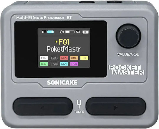 Sonicake Pocket Master Pedale E-Gitarre und E-Bass Grau