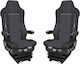 Set Truck Covers 2 Pieces Iveco Stralis S-way 2021 Grey Eco Leather