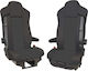 Set Truck Seat Covers 2 Pieces Man Tgx 2017+ Black Eco Leather