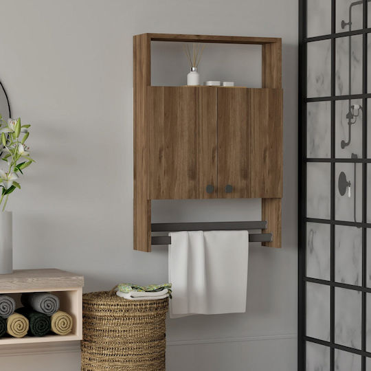 Megapap Ela Bathroom Cabinet L60xW15xH87cm Walnut