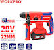WorkPro Demolition Hammer Battery Brushless 20V 2x4Ah with Chuck SDS Plus WP390301