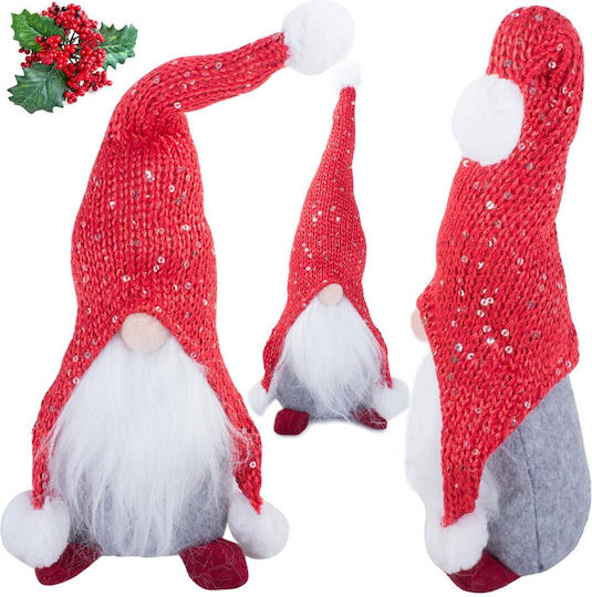 Weihnachtszwerge Dekorativ 30cm Rote Graue Mütze