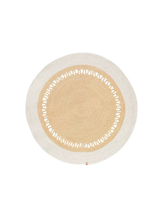 Anatolia Jute 103 Rug Round from Jute Sand Stone