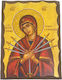 Heiligenikone Heilige Maria Eptaspathi Höhe × Breite 20cm X 14,5cm
