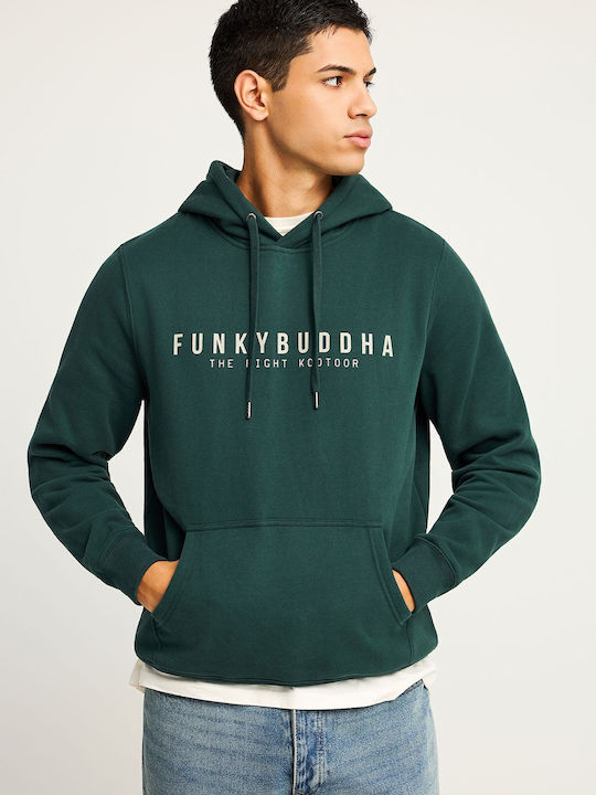 Funky Buddha Sweatshirt with Hood Green