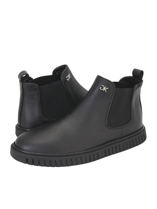Leder Schwarz Herrenstiefel