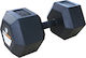 MegaFitness Hexagon Rubber Dumbbell 1 x 45kg