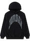 Fleece Kids Sweatshirt with Hood and Pockets Black