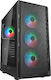 Cougar Airface Pure Rgb Gaming Midi Tower Κουτί Υπολογιστή με RGB Φωτισμό Μαύρο