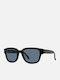 Men's Sunglasses with Brown Tartaruga Plastic Frame and Blue Lens
