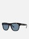 Men's Sunglasses with Brown Tartaruga Plastic Frame and Blue Lens