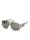 Guess Männliche Sonnenbrillen mit Schwarzem Horn umrandetem Rahmen und Grünen Gläsern GU00135 93N