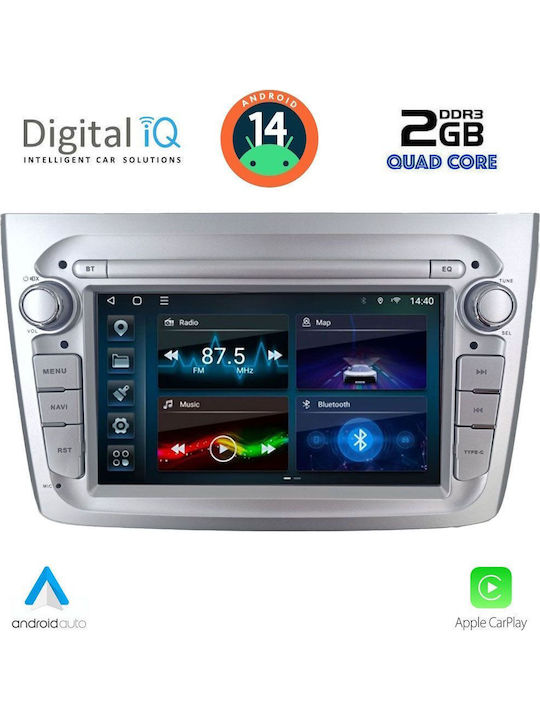 Digital IQ Ηχοσύστημα Αυτοκινήτου για Alfa Romeo Mito 2008-2018 (Bluetooth/USB/AUX/WiFi/GPS/Apple-Carplay/Android-Auto) με Οθόνη Αφής 7"